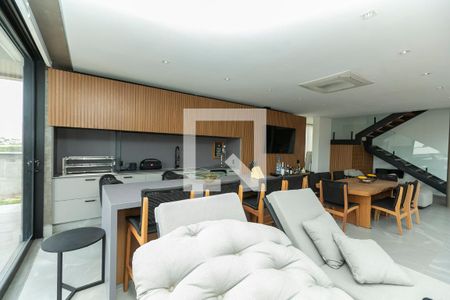 ÁREA GOURMET de casa de condomínio à venda com 4 quartos, 421m² em Mont Blanc Résidence, Campinas