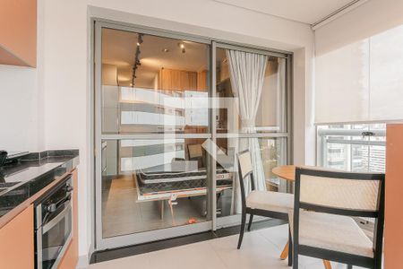 Varanda gourmet de kitnet/studio para alugar com 1 quarto, 38m² em Pinheiros, São Paulo
