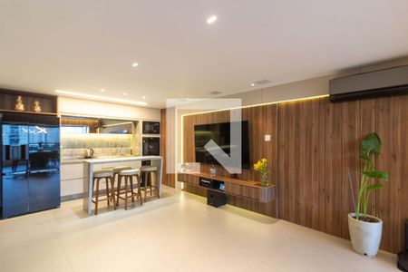 Sala integrada com Cozinha de apartamento à venda com 3 quartos, 123m² em Vila Sofia, São Paulo