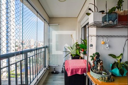 Varanda da Sala de apartamento à venda com 2 quartos, 64m² em Vila Curuçá, Santo André