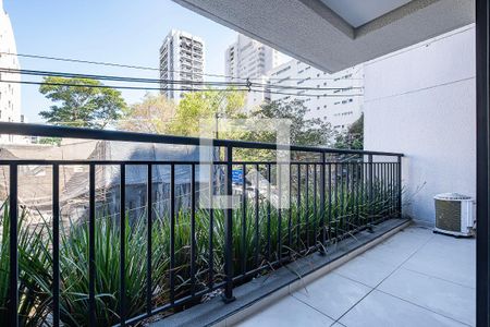 Sala/Cozinha - Varanda de apartamento para alugar com 1 quarto, 31m² em Pinheiros, São Paulo