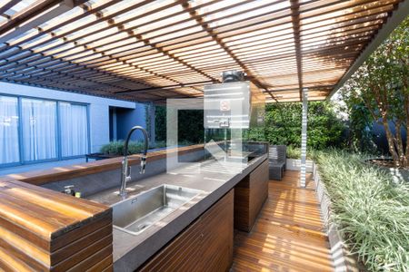 Área comum - Churrasqueira de kitnet/studio para alugar com 1 quarto, 37m² em Teresópolis, Porto Alegre