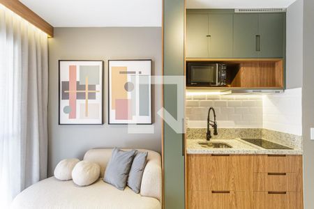 Sala/Cozinha de apartamento para alugar com 1 quarto, 25m² em Vila Nova Conceição, São Paulo