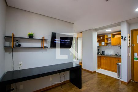 Sala de apartamento para alugar com 1 quarto, 44m² em Centro, Santo André