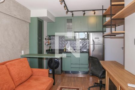 Sala e Cozinha de apartamento para alugar com 1 quarto, 35m² em Perdizes, São Paulo
