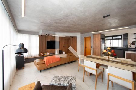 SALA de apartamento à venda com 4 quartos, 148m² em Luxemburgo, Belo Horizonte