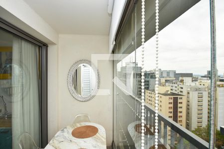 varanda sala de jantar de kitnet/studio para alugar com 1 quarto, 24m² em Paraíso, São Paulo