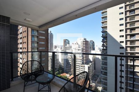 varanda sala de apartamento para alugar com 1 quarto, 75m² em Pinheiros, São Paulo