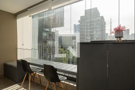 Varanda do Quarto de kitnet/studio à venda com 1 quarto, 31m² em Jardins, São Paulo