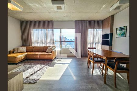 Sala de apartamento para alugar com 1 quarto, 74m² em Santo Amaro, São Paulo