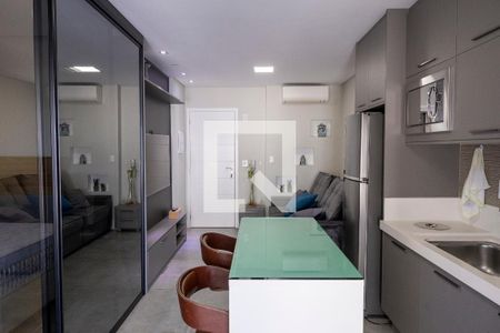 Sala/cozinha de apartamento para alugar com 1 quarto, 47m² em Parque Campolim, Sorocaba