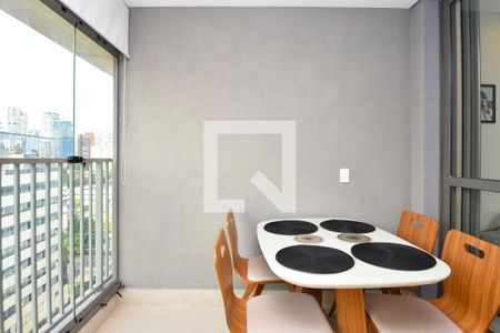Sala de jantar varanda  de apartamento para alugar com 1 quarto, 43m² em Paraíso, São Paulo