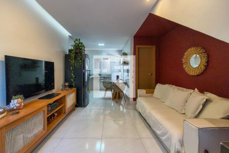 Sala de casa de condomínio para alugar com 2 quartos, 60m² em Aviação, Praia Grande