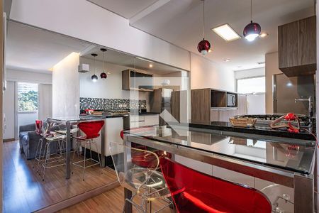 Sala/Cozinha de apartamento à venda com 1 quarto, 50m² em Pinheiros, São Paulo
