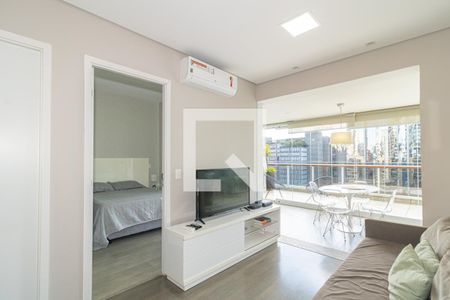 Sala de apartamento para alugar com 1 quarto, 76m² em Vila Olímpia, São Paulo