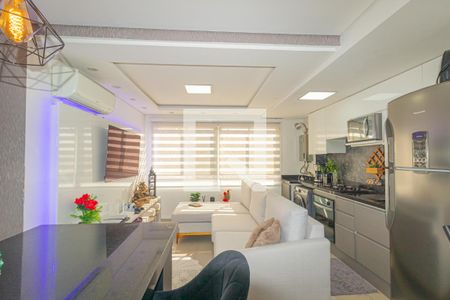 Sala/Cozinha de apartamento à venda com 2 quartos, 53m² em Fátima, Canoas