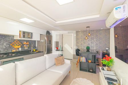 Sala/Cozinha de apartamento à venda com 2 quartos, 53m² em Fátima, Canoas