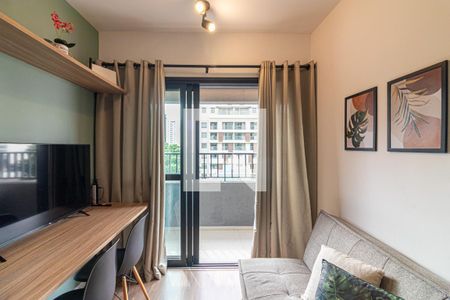 Sala de apartamento para alugar com 1 quarto, 29m² em Indianópolis, São Paulo