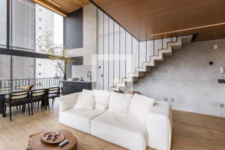 Sala de apartamento para alugar com 1 quarto, 90m² em Vila Nova Conceição, São Paulo