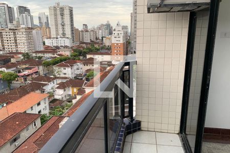 Varanda da Sala de apartamento para alugar com 2 quartos, 100m² em Marapé, Santos