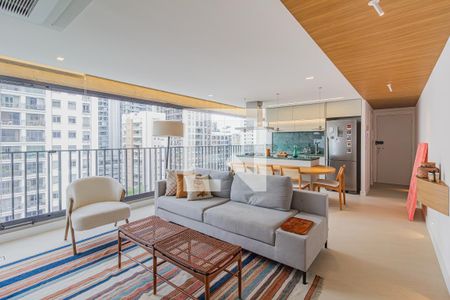 Sala/Cozinha de apartamento para alugar com 1 quarto, 71m² em Jardim das Acacias, São Paulo