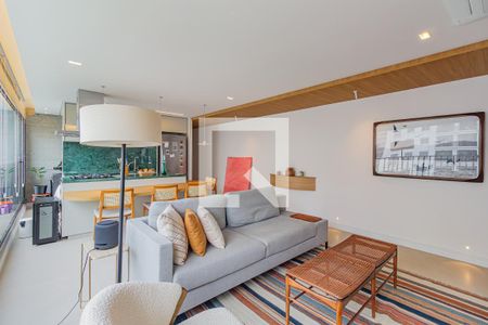 Sala/Cozinha de apartamento para alugar com 1 quarto, 71m² em Jardim das Acacias, São Paulo