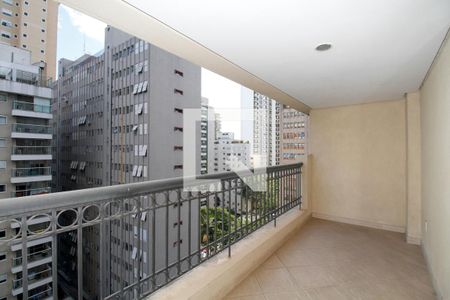 Varanda da Sala de Estar e Jantar de apartamento à venda com 4 quartos, 160m² em Jardim Paulista, São Paulo