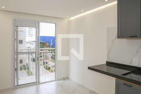 Sala e Cozinha de apartamento para alugar com 1 quarto, 28m² em Várzea da Barra Funda, São Paulo