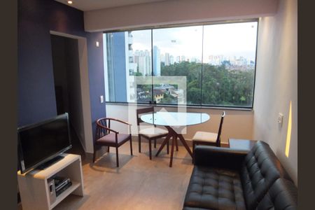 Sala de apartamento à venda com 1 quarto, 37m² em Paraíso do Morumbi, São Paulo