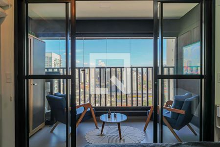 Studio - Varanda de kitnet/studio para alugar com 1 quarto, 24m² em Brooklin, São Paulo