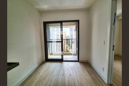 Sala/Cozinha - Varanda de apartamento à venda com 1 quarto, 25m² em Pinheiros, São Paulo