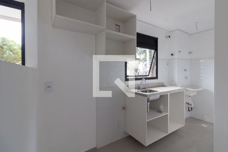 Sala - Cozinha de apartamento para alugar com 1 quarto, 34m² em Jardim Trussardi, São Paulo
