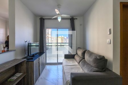 Sala de apartamento para alugar com 1 quarto, 45m² em Guilhermina, Praia Grande