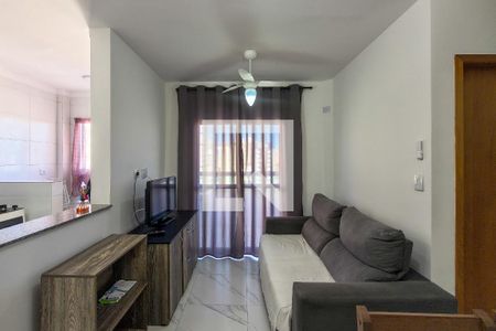 Sala de apartamento para alugar com 1 quarto, 45m² em Guilhermina, Praia Grande