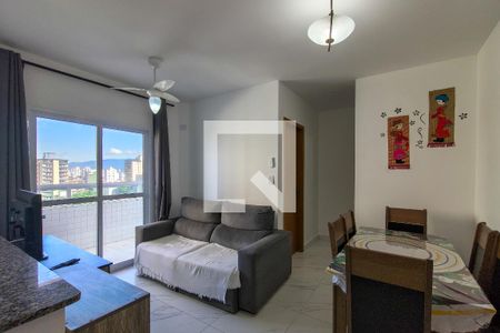 Sala de apartamento para alugar com 1 quarto, 45m² em Guilhermina, Praia Grande