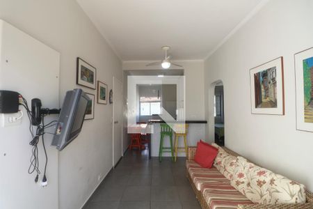 Sala de apartamento para alugar com 1 quarto, 58m² em Balneario Cidade Atlantica, Guarujá