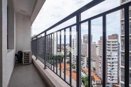 Sala/Cozinha - Varanda de apartamento para alugar com 1 quarto, 30m² em Sumaré, São Paulo