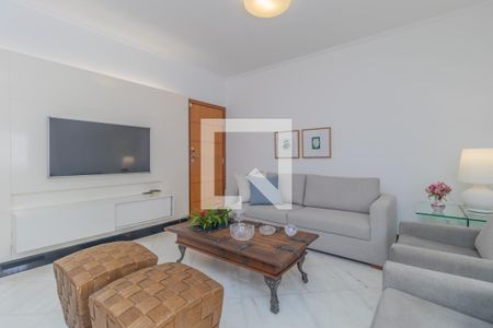 Sala  de apartamento à venda com 3 quartos, 102m² em Sion, Belo Horizonte