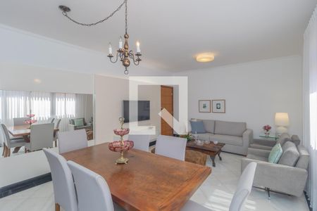 Sala  de apartamento à venda com 3 quartos, 102m² em Sion, Belo Horizonte