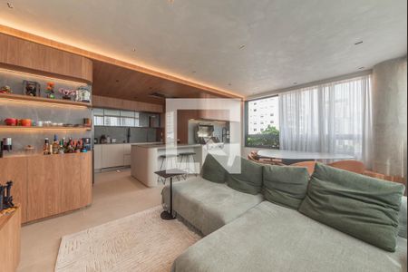 Sala de apartamento à venda com 2 quartos, 90m² em Brooklin, São Paulo