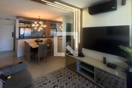 Sala 2 ambientes de apartamento para alugar com 3 quartos, 94m² em Ponta da Praia, Santos