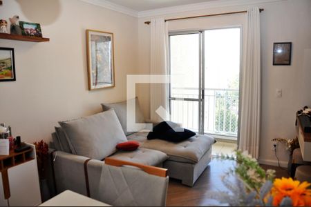 Detalhe - Sala e Sala de Jantar com Varanda de apartamento à venda com 2 quartos, 49m² em Jardim Felicidade (zona Oeste), São Paulo