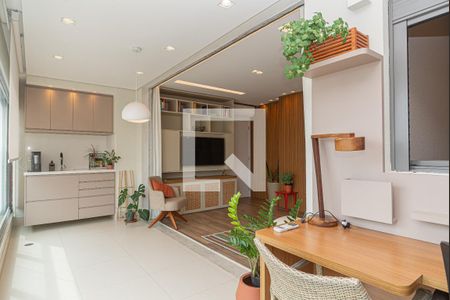 Varanda da Sala de apartamento à venda com 2 quartos, 74m² em Indianópolis, São Paulo