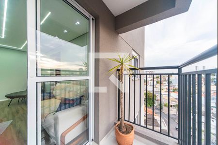 Varanda da Sala de apartamento à venda com 2 quartos, 46m² em Campestre, Santo André