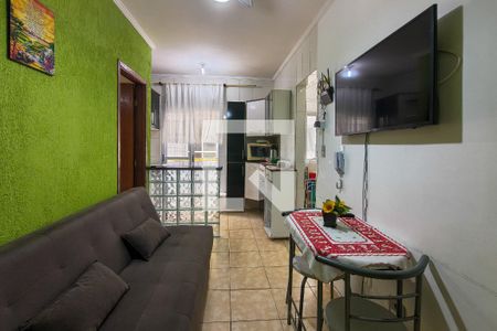 Sala de apartamento para alugar com 1 quarto, 40m² em Solemar, Praia Grande