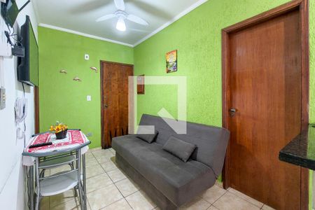 Sala de apartamento para alugar com 1 quarto, 40m² em Solemar, Praia Grande