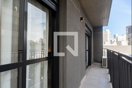 Varanda da Sala e do Quarto de kitnet/studio para alugar com 1 quarto, 32m² em Consolação, São Paulo
