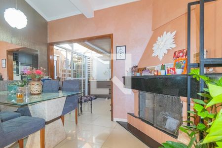 Sala de Jantar/Lareira de casa de condomínio à venda com 3 quartos, 96m² em Rio Branco, Canoas