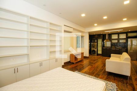Ambientes Integrados (Sala de Estar, Jantar, Quarto e Cozinha) de apartamento para alugar com 1 quarto, 53m² em Jardim Paulista, São Paulo