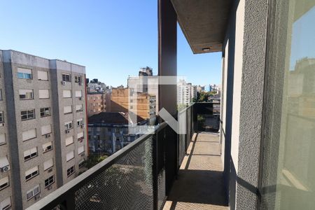 Sacada da Sala de apartamento à venda com 1 quarto, 46m² em Cidade Baixa, Porto Alegre
